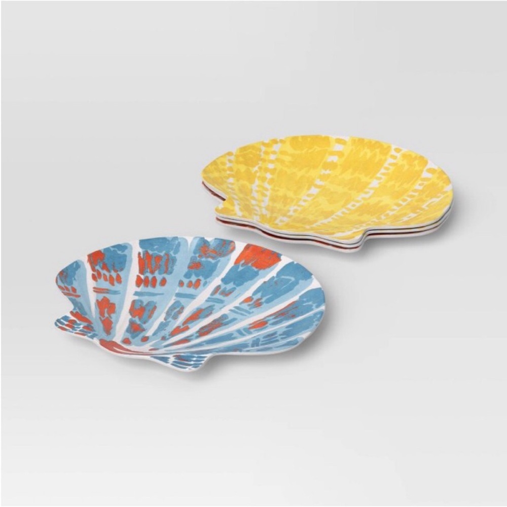 Coastal 8-Pack Melamine Shells Appetizer Plates - Threshold - Picture 4 of 5